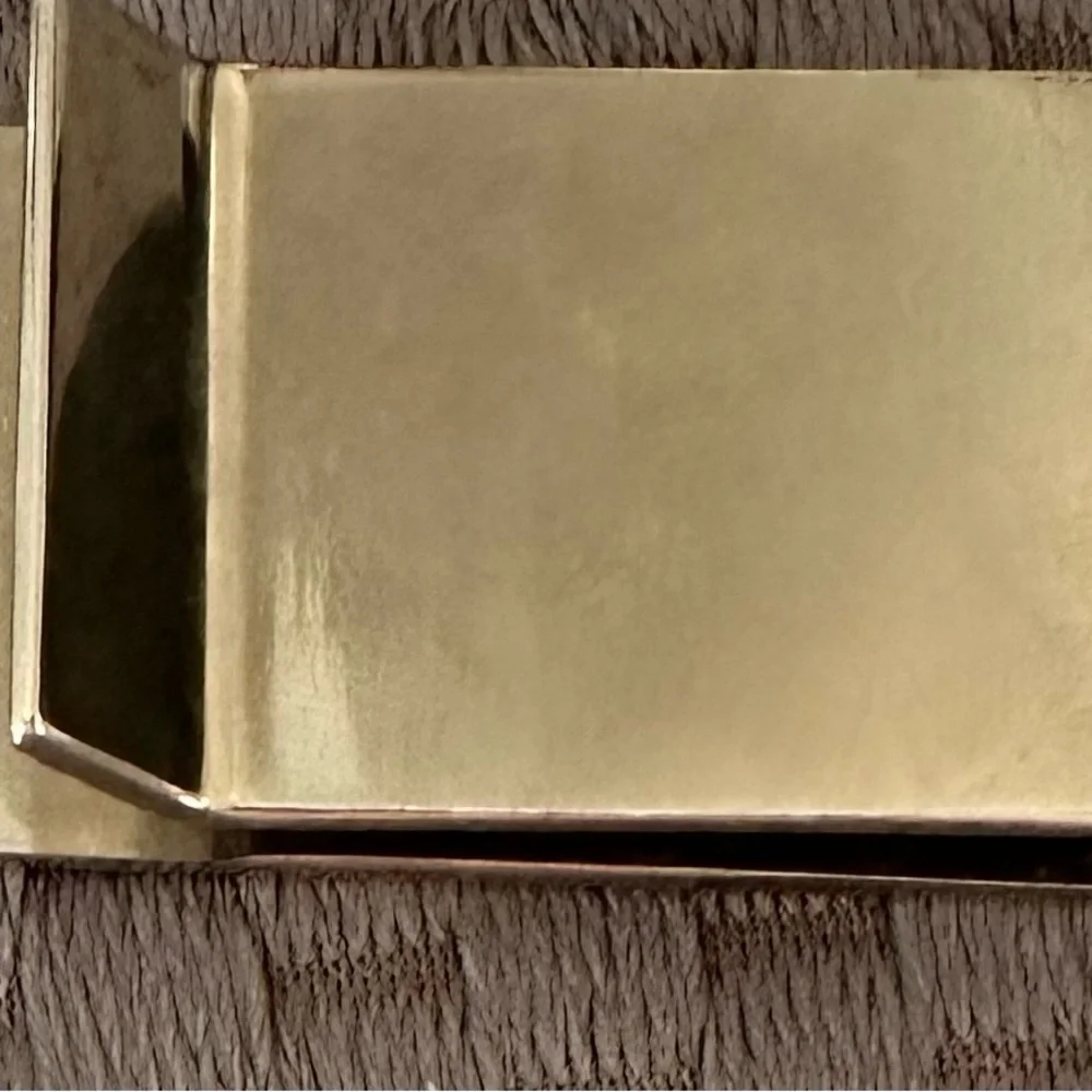 Silver and Blue Geometric Money Clip